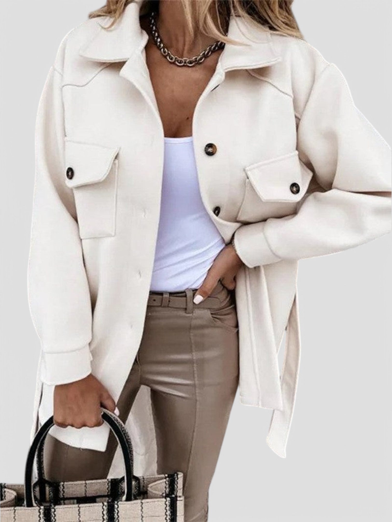 Gleame Summer Jacket - Chic jacket for women with button closure in various colours