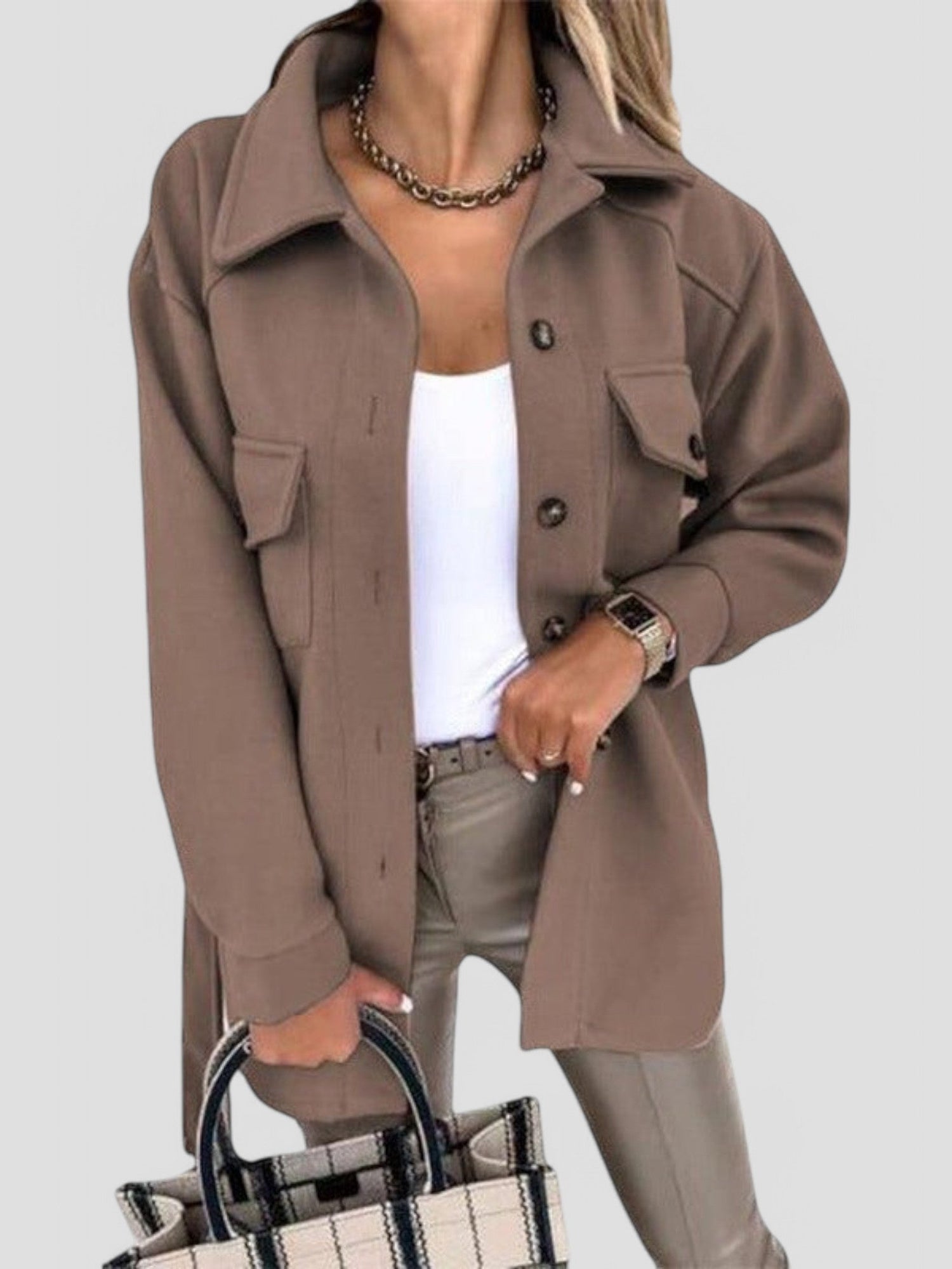 Gleame Summer Jacket - Chic jacket for women with button closure in various colours