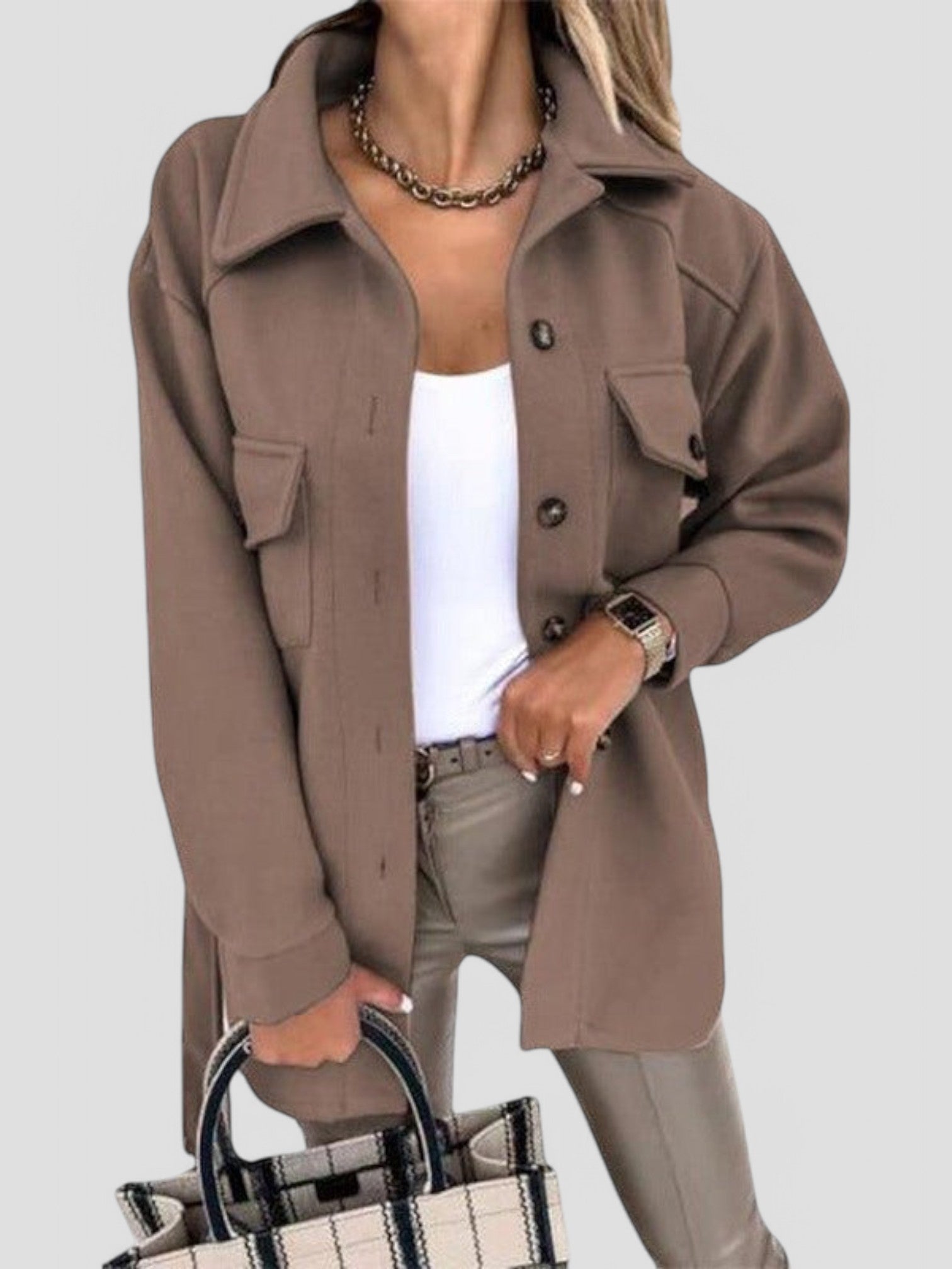 Gleame Summer Jacket - Chic jacket for women with button closure in various colours