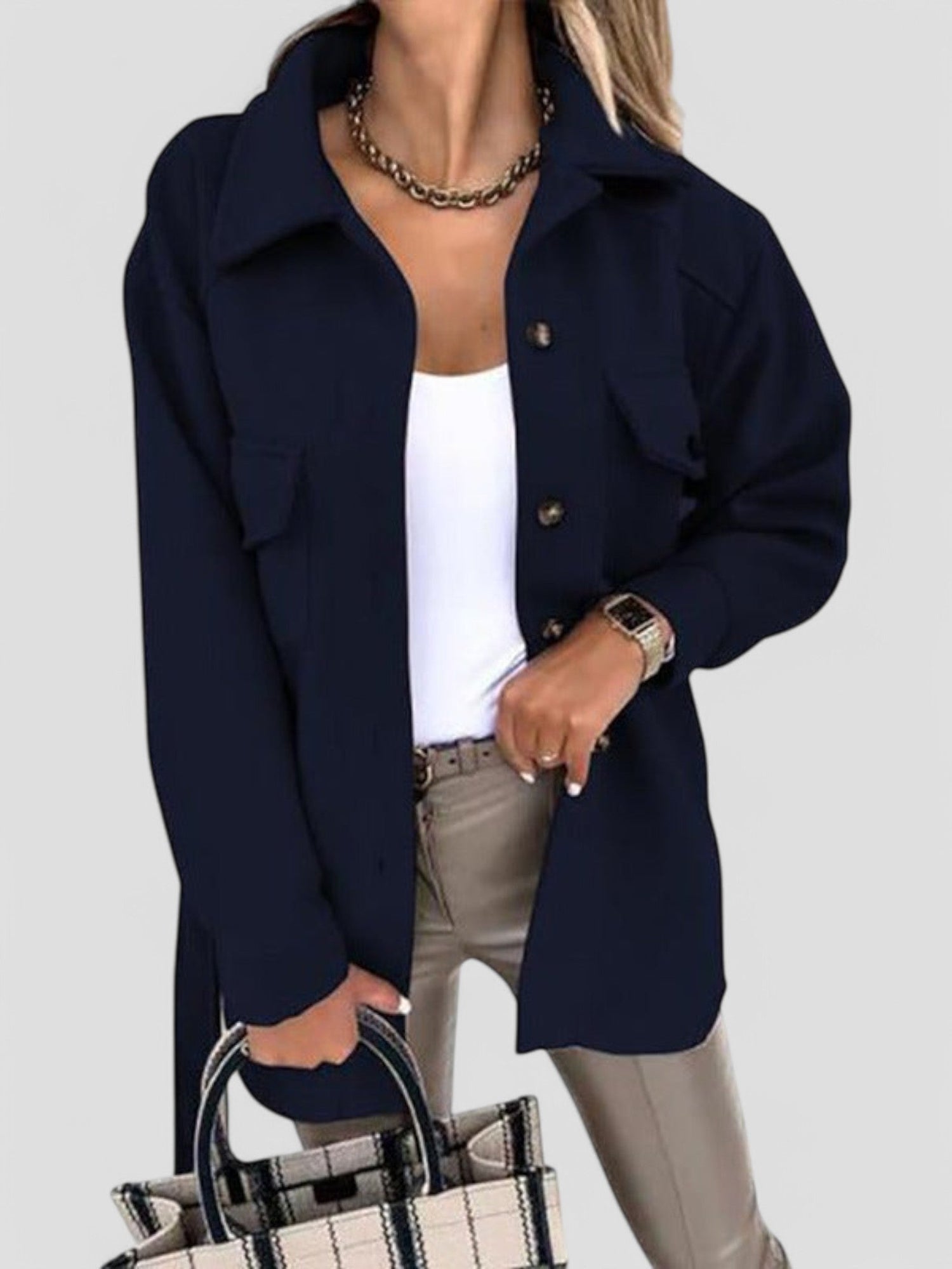 Gleame Summer Jacket - Chic jacket for women with button closure in various colours