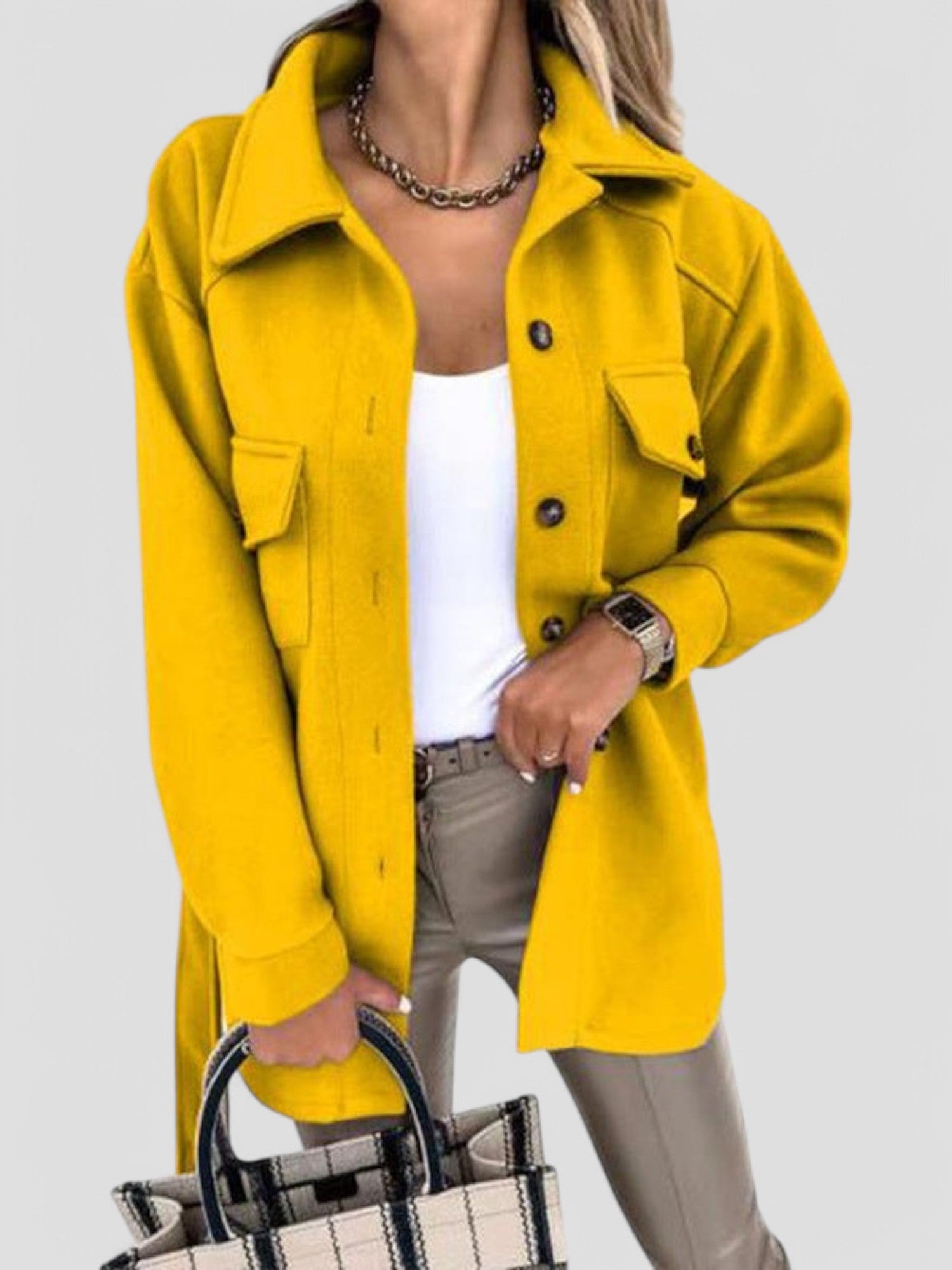 Gleame Summer Jacket - Chic jacket for women with button closure in various colours