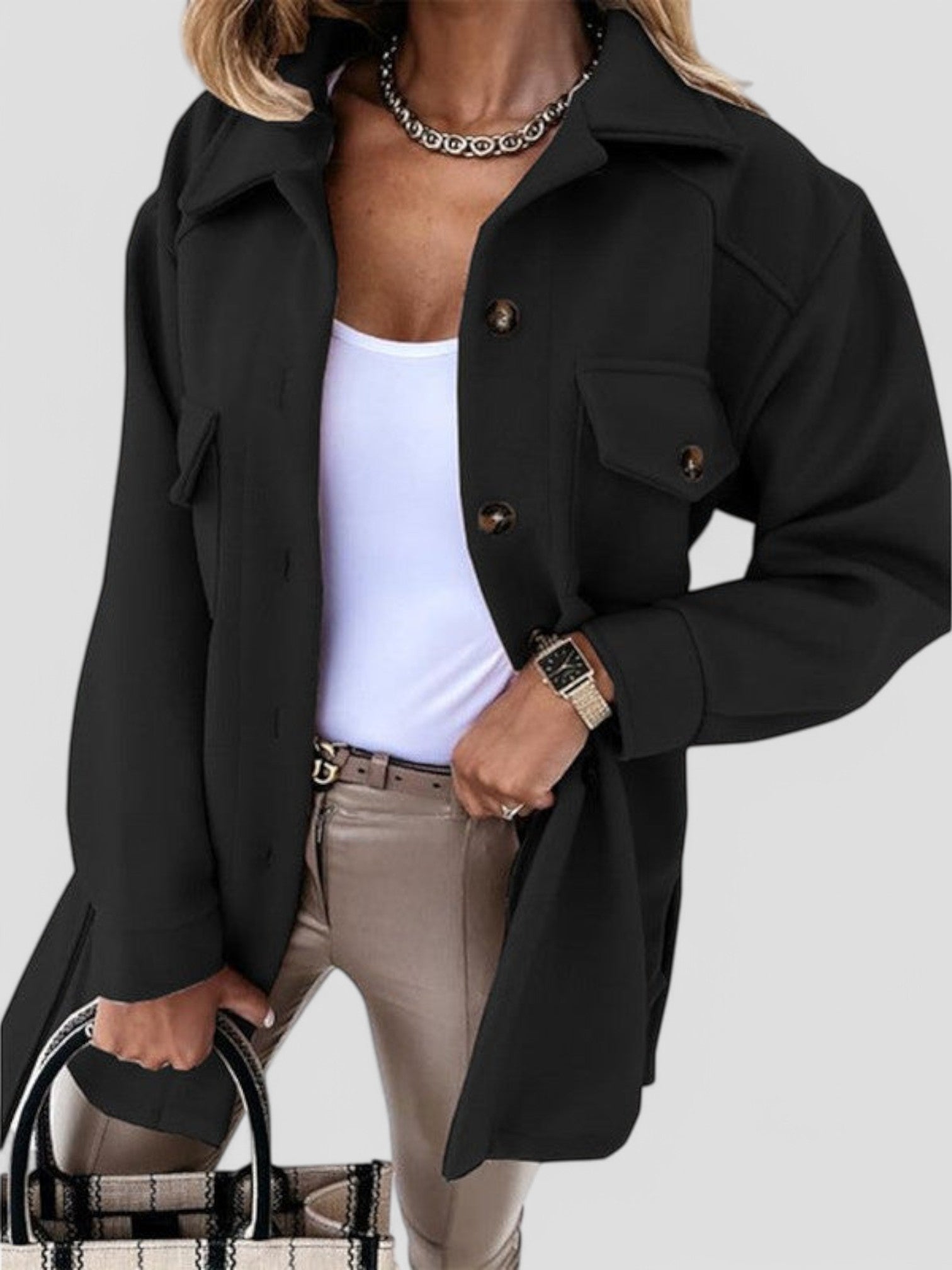 Gleame Summer Jacket - Chic jacket for women with button closure in various colours