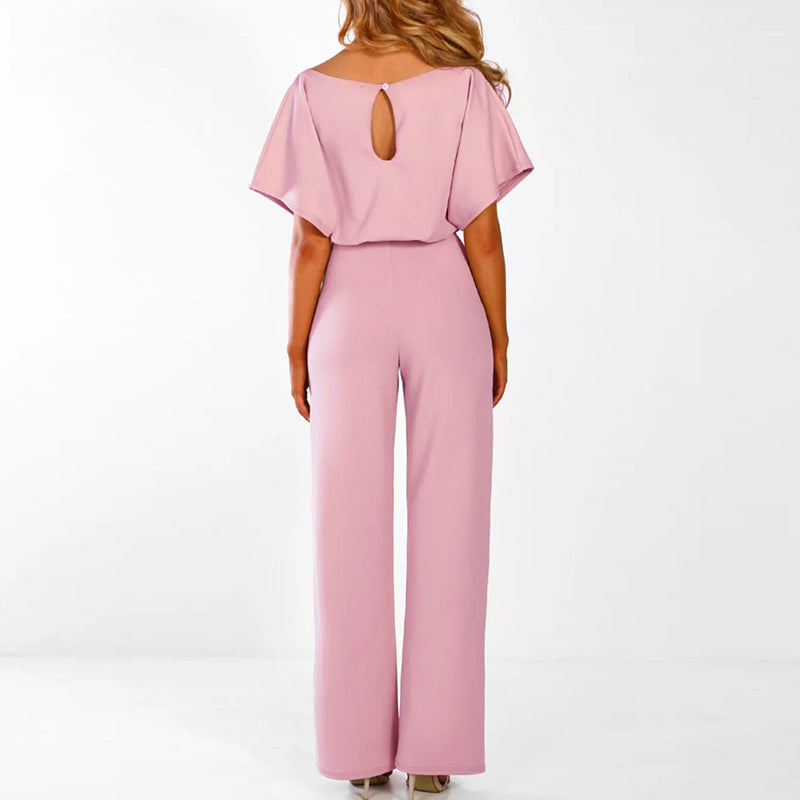 Gleame Jumpsuit - Stylish chic jumpsuit with lace-up waist