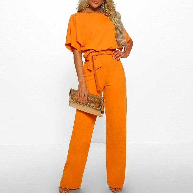 Gleame Jumpsuit - Stylish chic jumpsuit with lace-up waist