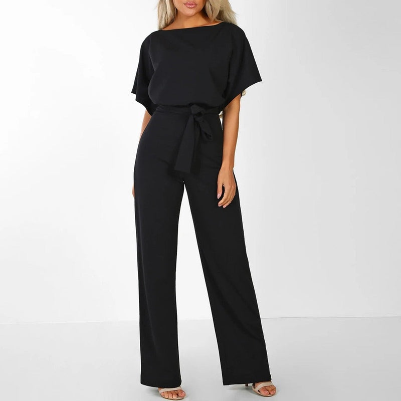 Gleame Jumpsuit - Stylish chic jumpsuit with lace-up waist