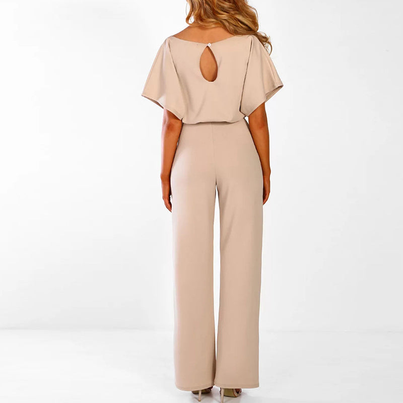 Gleame Jumpsuit - Stylish chic jumpsuit with lace-up waist