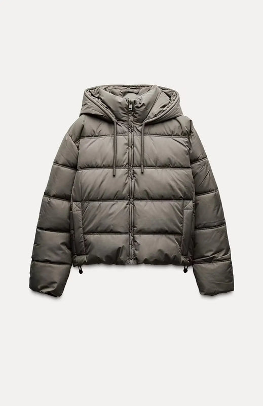 Gleame Jacket - Casual hooded puffer jacket with quilted insulation for women