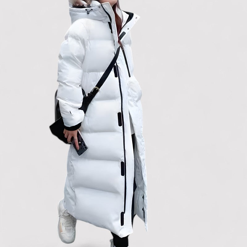 Gleame Parka - Long hooded waterproof puffer parka jacket for women