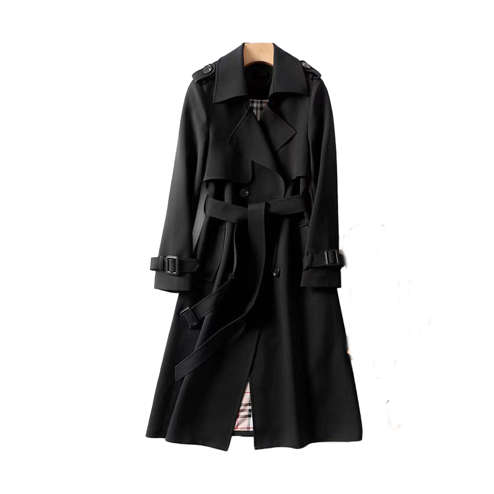 Gleame Trench Coat - Classic double-button trench coat for women
