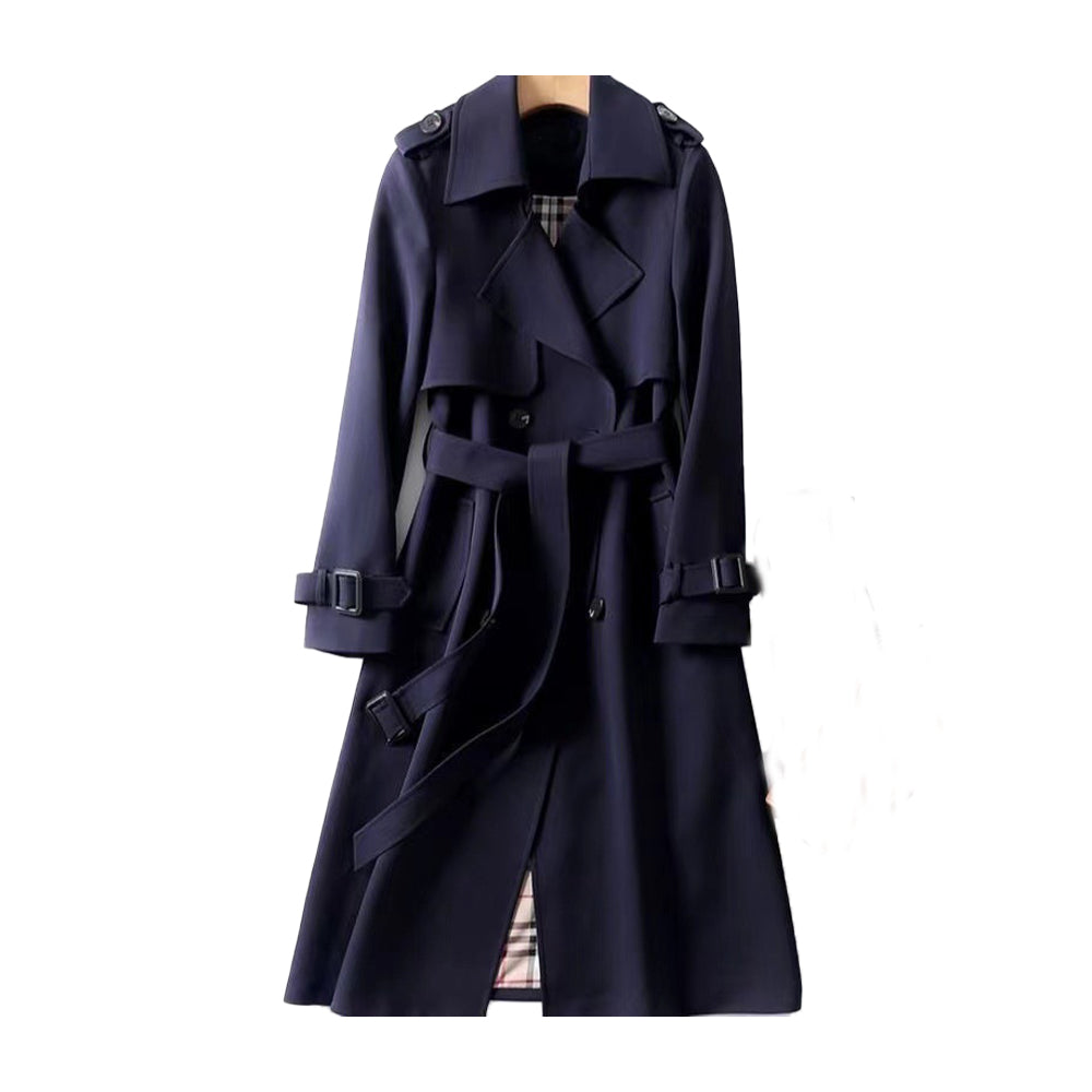 Gleame Trench Coat - Classic double-button trench coat for women