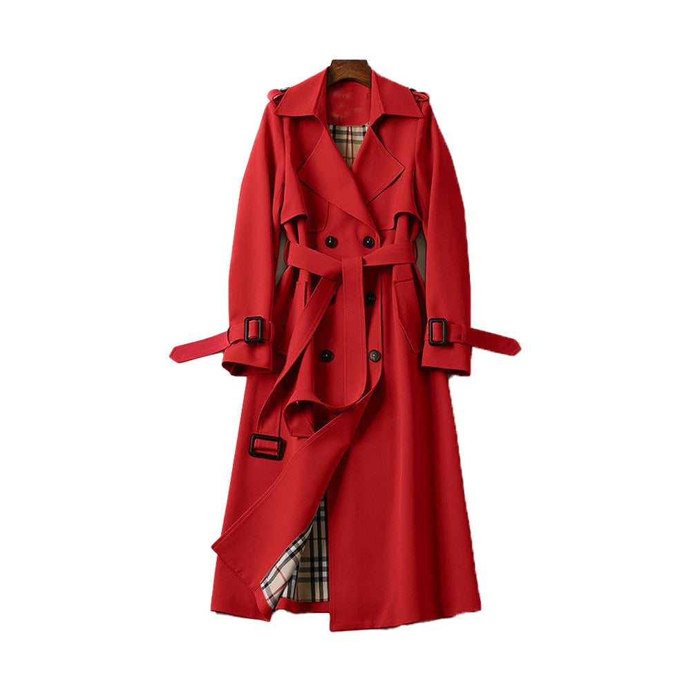 Gleame Trench Coat - Classic double-button trench coat for women