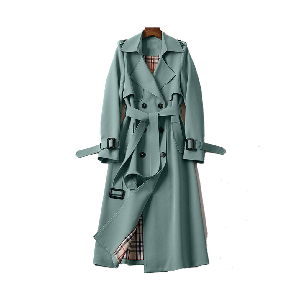 Gleame Trench Coat - Classic double-button trench coat for women