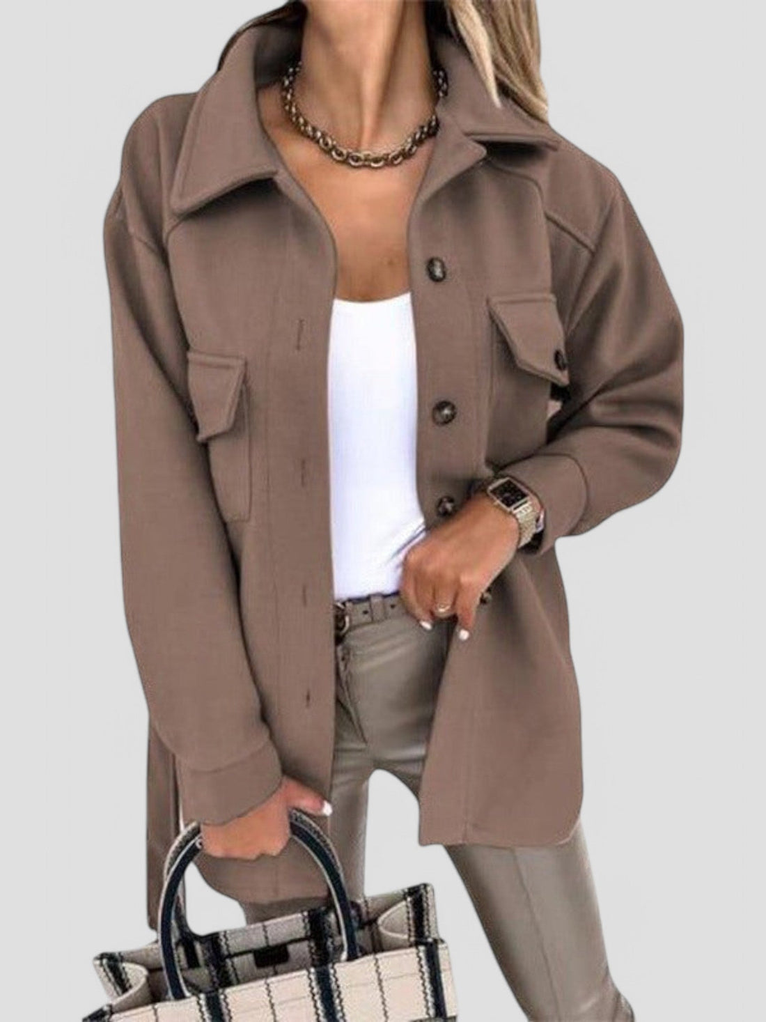 Gleame Summer Jacket - Chic jacket for women with button closure in various colours