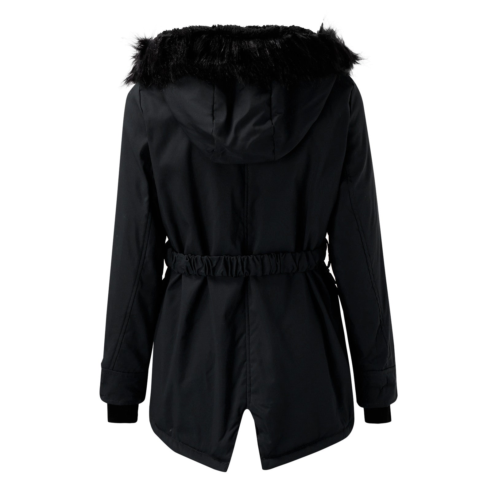 Gleame Coat - Hooded coat with drawstring waist for women