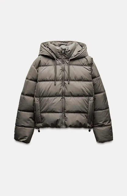 Gleame Jacket - Casual hooded puffer jacket with quilted insulation for women