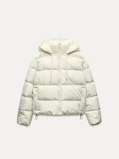 Gleame Jacket - Casual hooded puffer jacket with quilted insulation for women