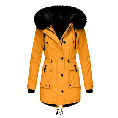 Gleame Coat - Hooded coat with drawstring waist for women