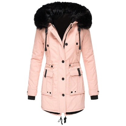 Gleame Coat - Hooded coat with drawstring waist for women