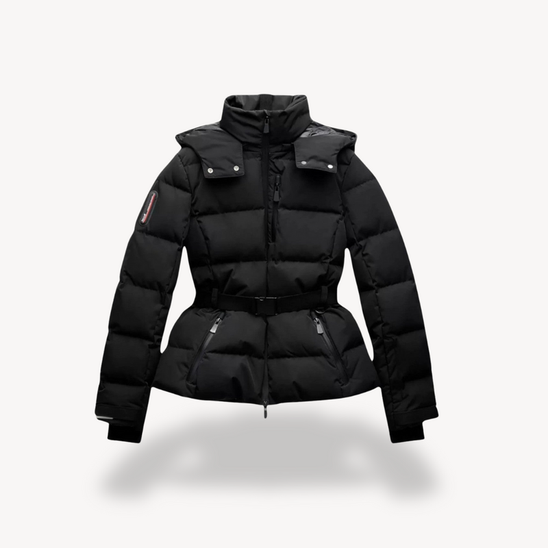Gleame Jacket - Waterproof puffer jacket with belt and high collar for women