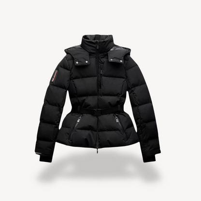 Gleame Jacket - Waterproof puffer jacket with belt and high collar for women