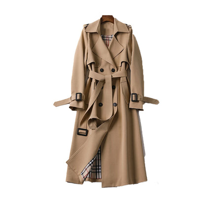 Gleame Trench Coat - Classic double-button trench coat for women