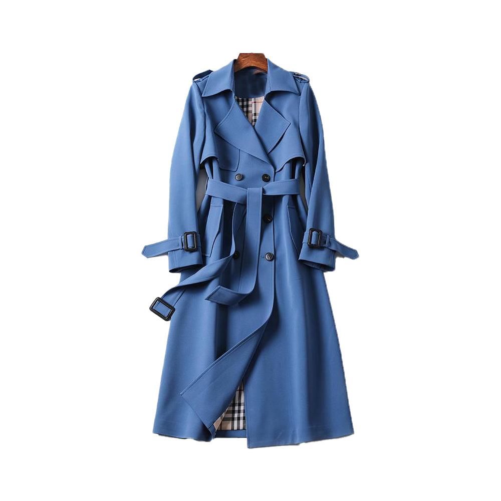 Gleame Trench Coat - Classic double-button trench coat for women