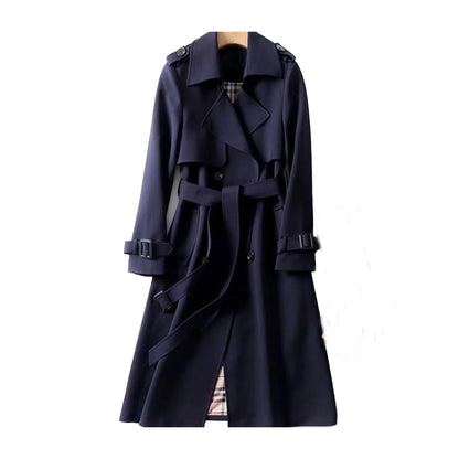 Gleame Trench Coat - Classic double-button trench coat for women