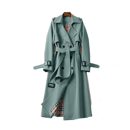 Gleame Trench Coat - Classic double-button trench coat for women